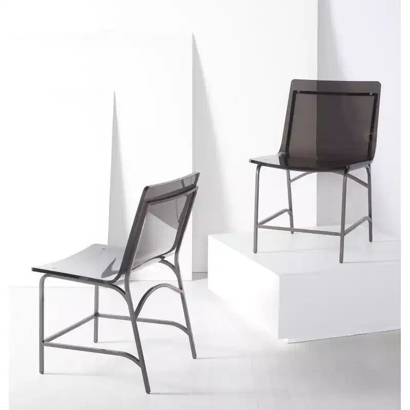 Chaise de salle à manger en acrylique Bryant (Lot de 2) - SFV2566 - Gris fumé/Bronze canon - Safavieh Couture