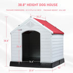Niche pour chien en plastique BOSSIN, pour chiens de petite à grande taille, abri isolé intérieur/extérieur avec plancher surélevé