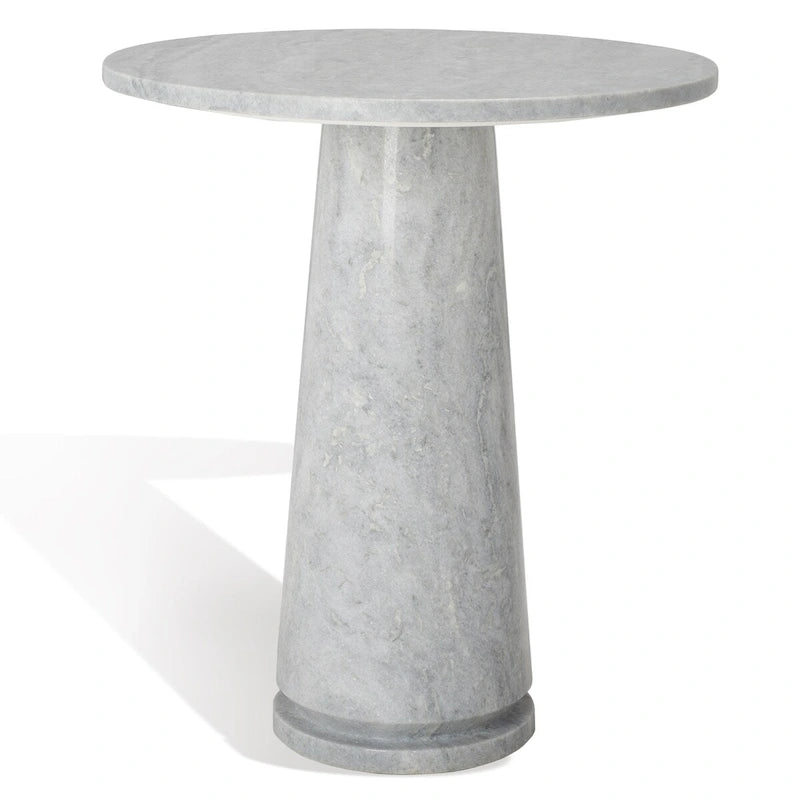 Table d'appoint ronde haute en marbre SAFAVIEH Couture Ghicu - 56 cm L x 53 cm P x 61 cm H - 21Wx21Dx24H
