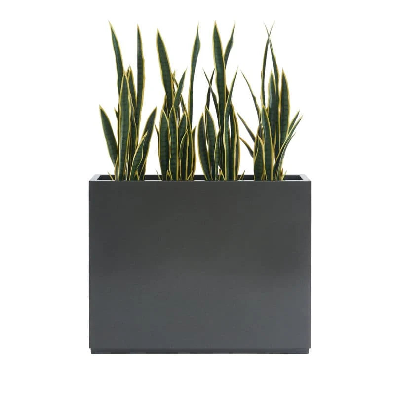 Jardinière Métallique Haute pour Plantes d'Extérieur, 38 po L x 10 po l x 30 po H, Longue et Haute Jardinière en Métal - 38x30x10
