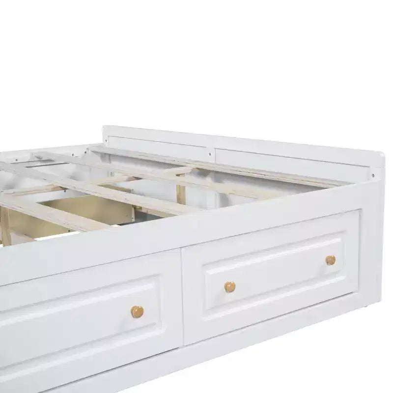 Cadre de lit plateforme queen size en bois Clihome avec 6 tiroirs
