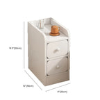 Table de chevet simple en bois naturel blanc à 2 tiroirs