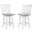 Tabouret de comptoir pivotant Kings Brand Furniture Gwinn, lot de 2, gris/blanc délavé