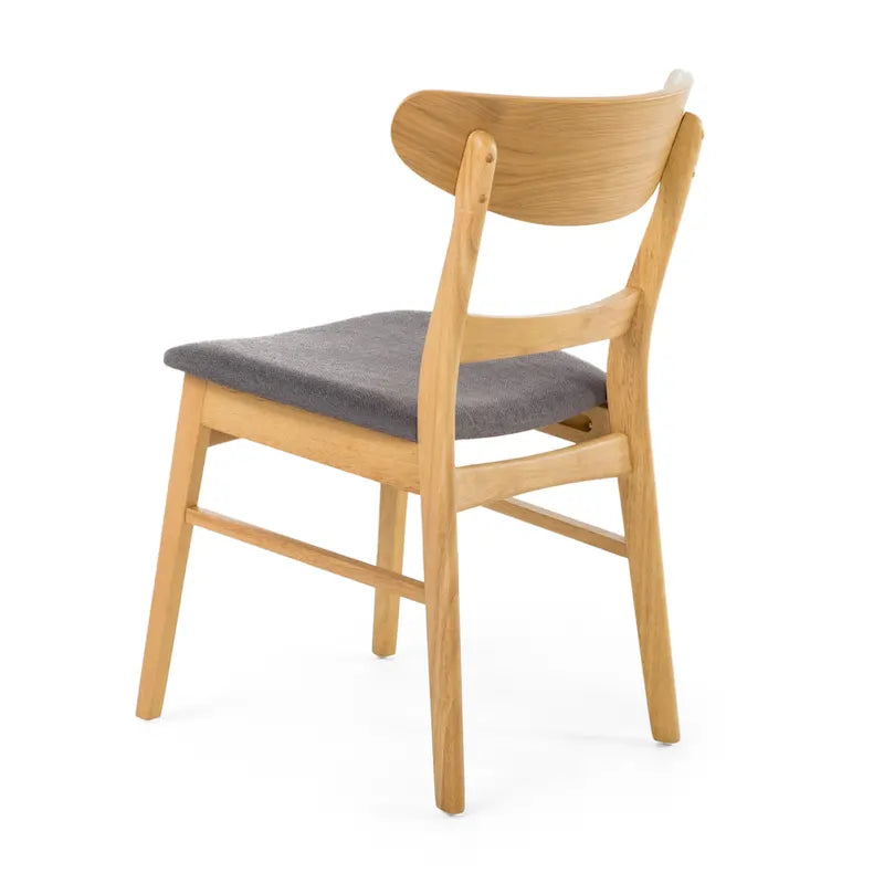 Ensemble de salle à manger rectangulaire 5 pièces en tissu et hévéa Idalia par Christopher Knight Home