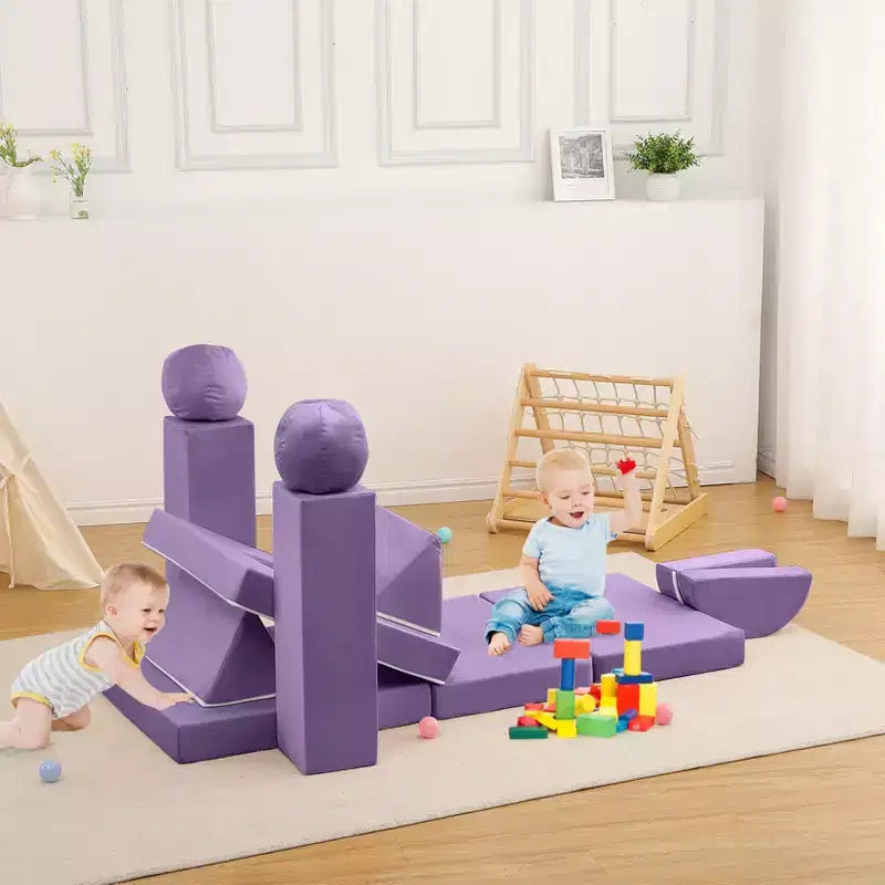 Canapé pour enfants 12 pièces, canapé de jeu modulaire pour enfants pour stimuler la créativité, canapé modulable, mobilier de chambre et de salle de jeux pour tout-petits, pour dormir et lire