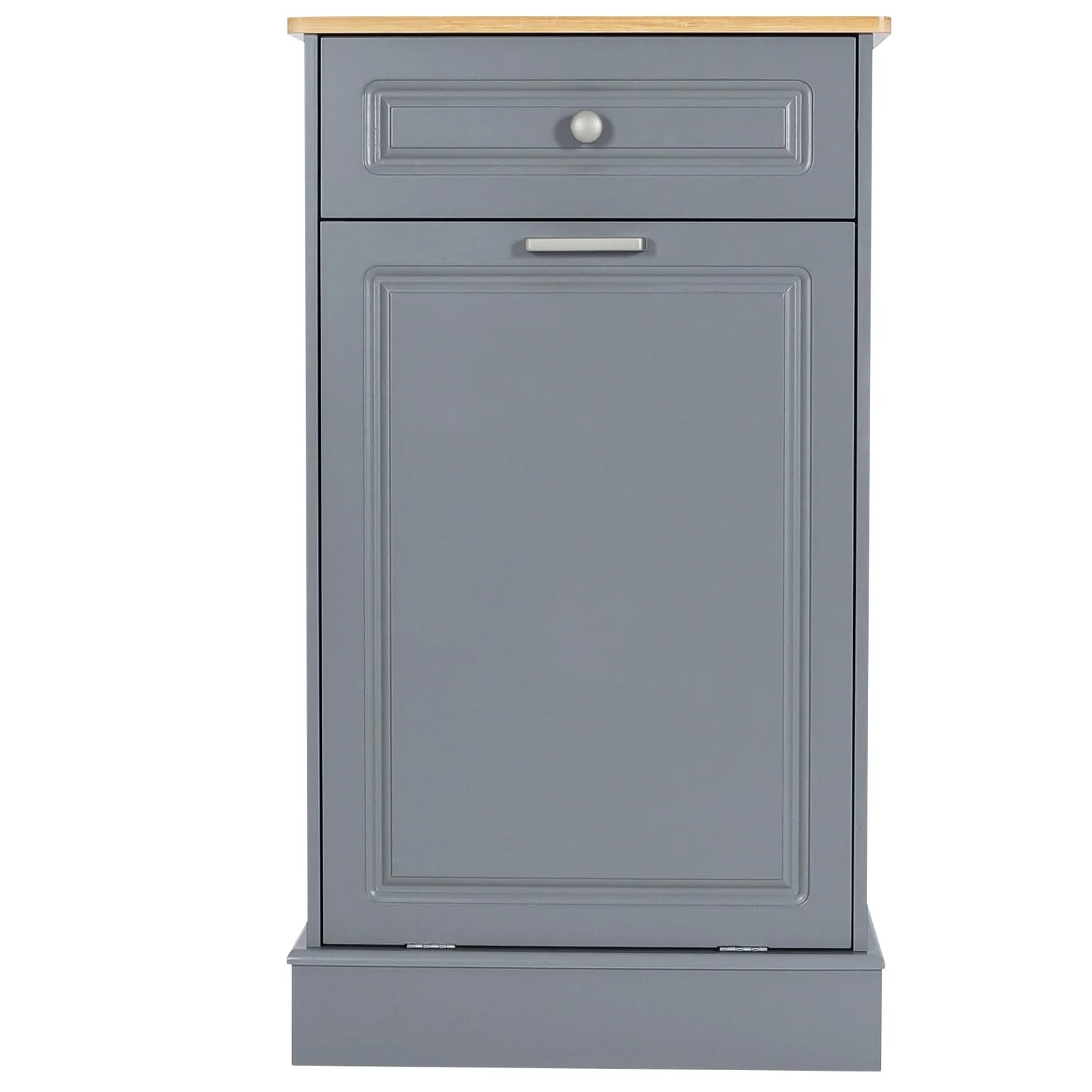 Meuble de Rangement en Bois pour Poubelle de Cuisine avec Dessus de Comptoir et Tiroir