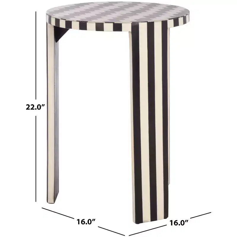 Table d'appoint Rina - ACC3232 - Noir/Blanc - Safavieh