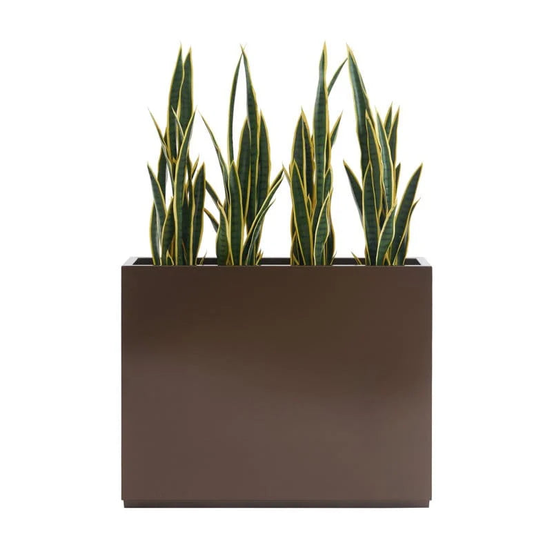 Jardinière Métallique Haute pour Plantes d'Extérieur, 38 po L x 10 po l x 30 po H, Longue et Haute Jardinière en Métal - 38x30x10
