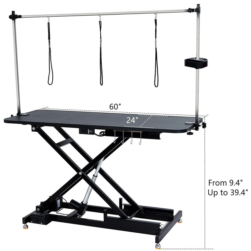 Table de toilettage hydraulique pour chien réglable en hauteur (60 cm)