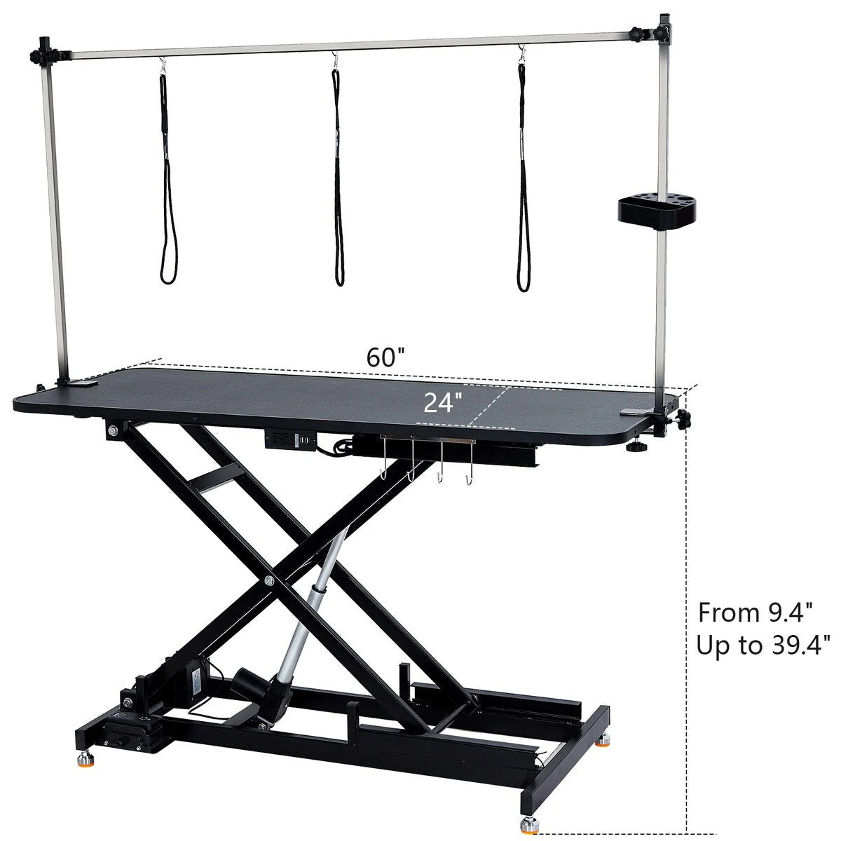 Table de toilettage hydraulique pour chien réglable en hauteur (60 cm)