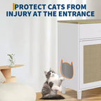 Meuble cache-litière pour chat, anti-chien, mobilier moderne pour chat avec rangement pour la maison