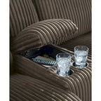 Signature Design by Ashley Canapé d'angle inclinable 6 places avec méridienne Top Tier marron – 147 larg. x 134 prof. x 41 haut.