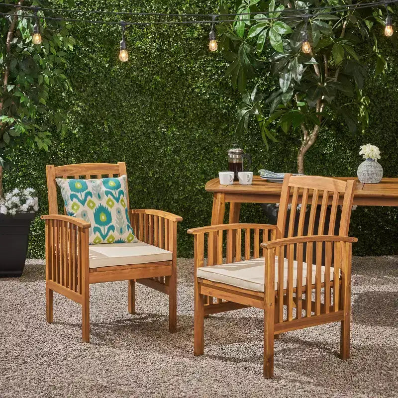 MAYEERTY Lot de 2 chaises de salle à manger avec 2 coussins souples confortables pour la salle à manger et les repas en famille