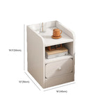 Table de chevet simple en bois naturel blanc à 2 tiroirs