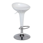 Tabouret de bar pivotant en plastique chromé réglable en hauteur