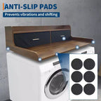 Plan de travail 2 niveaux pour lave-linge/sèche-linge avec 2 tiroirs, plan de travail de buanderie en bois avec rebords de 7 cm, couverture étanche pour lave-linge/sèche-linge avec patins antidérapants
