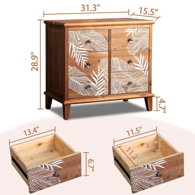 Commode en bois massif