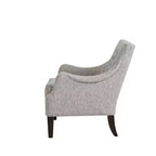 Okak Fauteuil d'appoint contemporain avec boutons capitonnés, coussin rembourré et pieds en bois, pour salon, chambre ou coin lecture