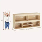 Organisateur de jouets, bibliothèque enfant 6 cubes Meuble de rangement en bois, étagères de rangement pour salle de jeux, classe, chambre d'enfant
