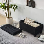 Banc de rangement ottoman TUYOHW avec pieds, 40,6 x 76,2 x 40,9 cm, pour salon, chambre et entrée