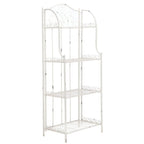 SAFAVIEH Bryn Étagère de boulanger d'extérieur victorienne en fer forgé à 4 niveaux - 63,5 cm l x 38,1 cm P x 160 cm H - 25L x 15P x 63H