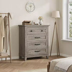 GustoWave Commode 4 tiroirs pour chambre à coucher, commode verticale haute de 88,4 cm avec grand rangement, commode en bois autoportante pour chambre à coucher, salon