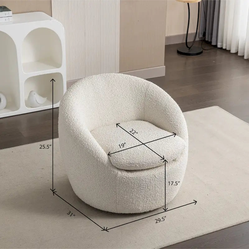 Fauteuil club moderne pivotant Winnie de Roundhill Furniture