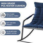 Rocking Chair avec Rangement, Coussins et AccoudoirsFauteuil Ergonomique Toutes Saisons, Confort Respirant pour Chambre, Salon, Patio, Jardin