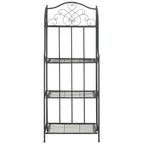 SAFAVIEH Bryn Étagère de boulanger d'extérieur victorienne en fer forgé à 4 niveaux - 63,5 cm l x 38,1 cm P x 160 cm H - 25L x 15P x 63H