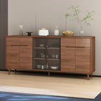 Buffet en bois moderne avec de spacieux placards de rangement