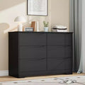 Commode haute et moderne à 6 tiroirs en bois avec plateau large - Chiffonnier à grande capacité pour Chambre, Salon, Couloir et Rangement de Chambre d'Enfant