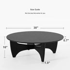 Table Basse Ronde en Bois Massif PexFix