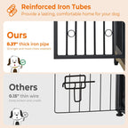 Meuble Cage pour Chien 70.86'' Grande Race Meuble TV avec Coussin & Deux Chambres (Sans Coussin)