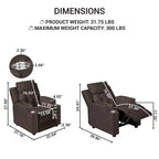 Fauteuil inclinable pour enfants Home Imports Emporium, fauteuil inclinable en peluche pour les tout-petes de 15 ans, fauteuil rembourré confortable pour chambre d'enfant ou chambre à coucher