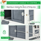 Grand poulailler AECOJOY 366 cm avec enclos, abri en bois, cage à volaille