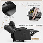 Canapé inclinable manuel AECOJOY pour VR, siège de cinéma maison en PU avec console