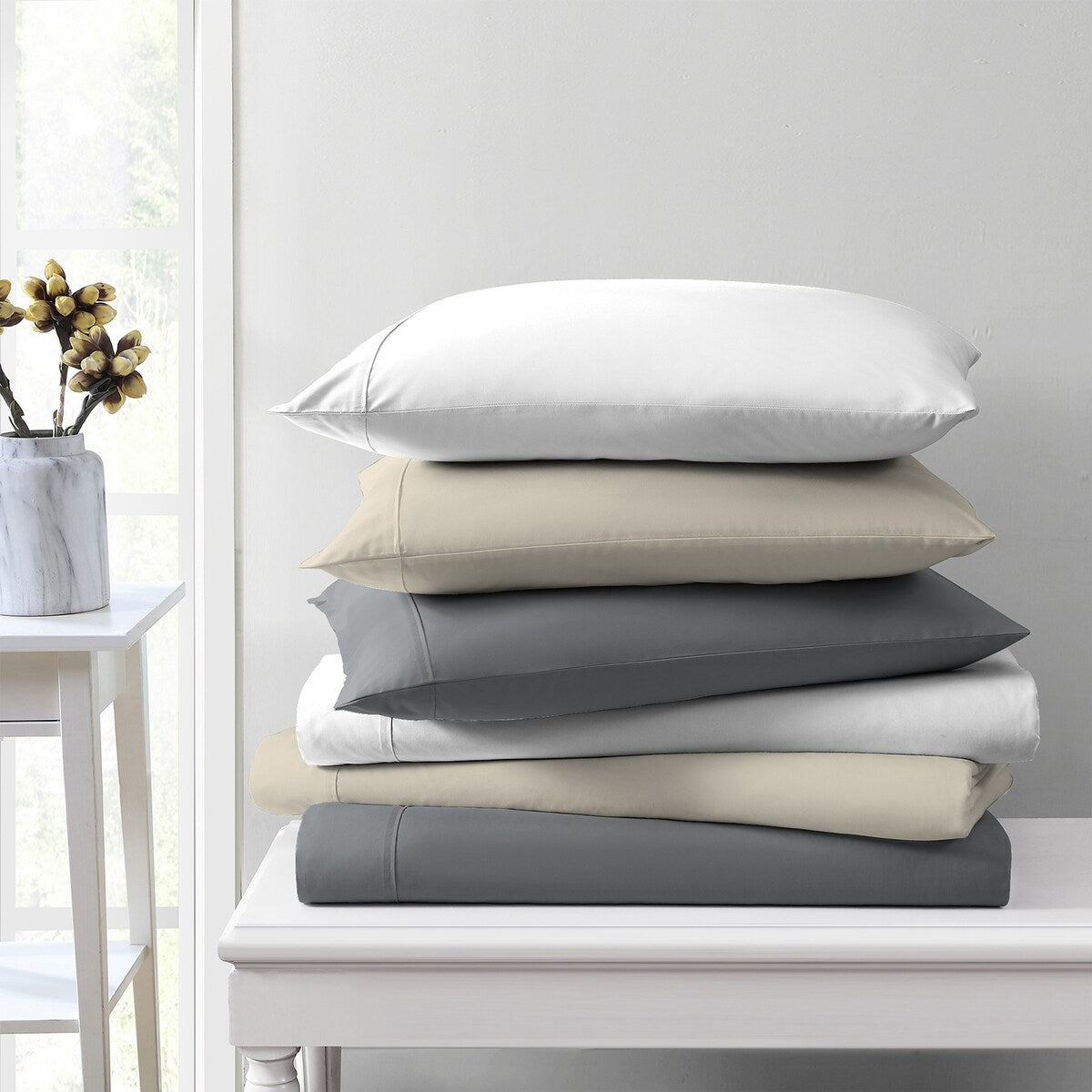 Parure de draps de luxe en coton égyptien ultra-doux et soyeux Aireolux 1000 fils/pouce²