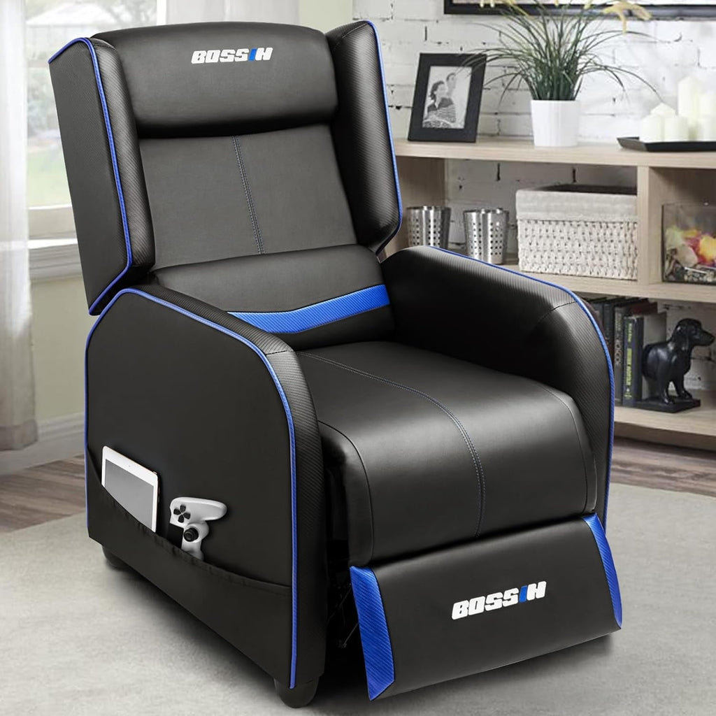 BOSSIN - Canapé inclinable simple de jeu ergonomique en cuir PU pour le salon