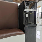 Distributeurs d'eau chaude et froide 3-en-1 noirs avec machine à glaçons