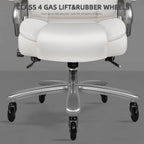 Chaise de bureau de direction Bossin grande taille et forte, 500 lb, avec support lombaire réglable, chaise ergonomique en cuir PU à dossier haut pour ordinateur