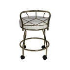 Tabouret de coiffeuse Carolina Living Diana avec dossier en X et roulettes