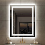 Miroir de Salle de Bain LED Extra Large Mural Anti-Buée Maquillage 3 Couleurs