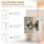 HOMCOM Garde-manger de cuisine 63 pouces à 2 portes, armoire de rangement autoportante avec 5 étagères et 2 étagères réglables pour salle à manger