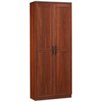 HOMCOM Garde-manger de cuisine 63 pouces à 2 portes, armoire de rangement autoportante avec 5 étagères et 2 étagères réglables pour salle à manger