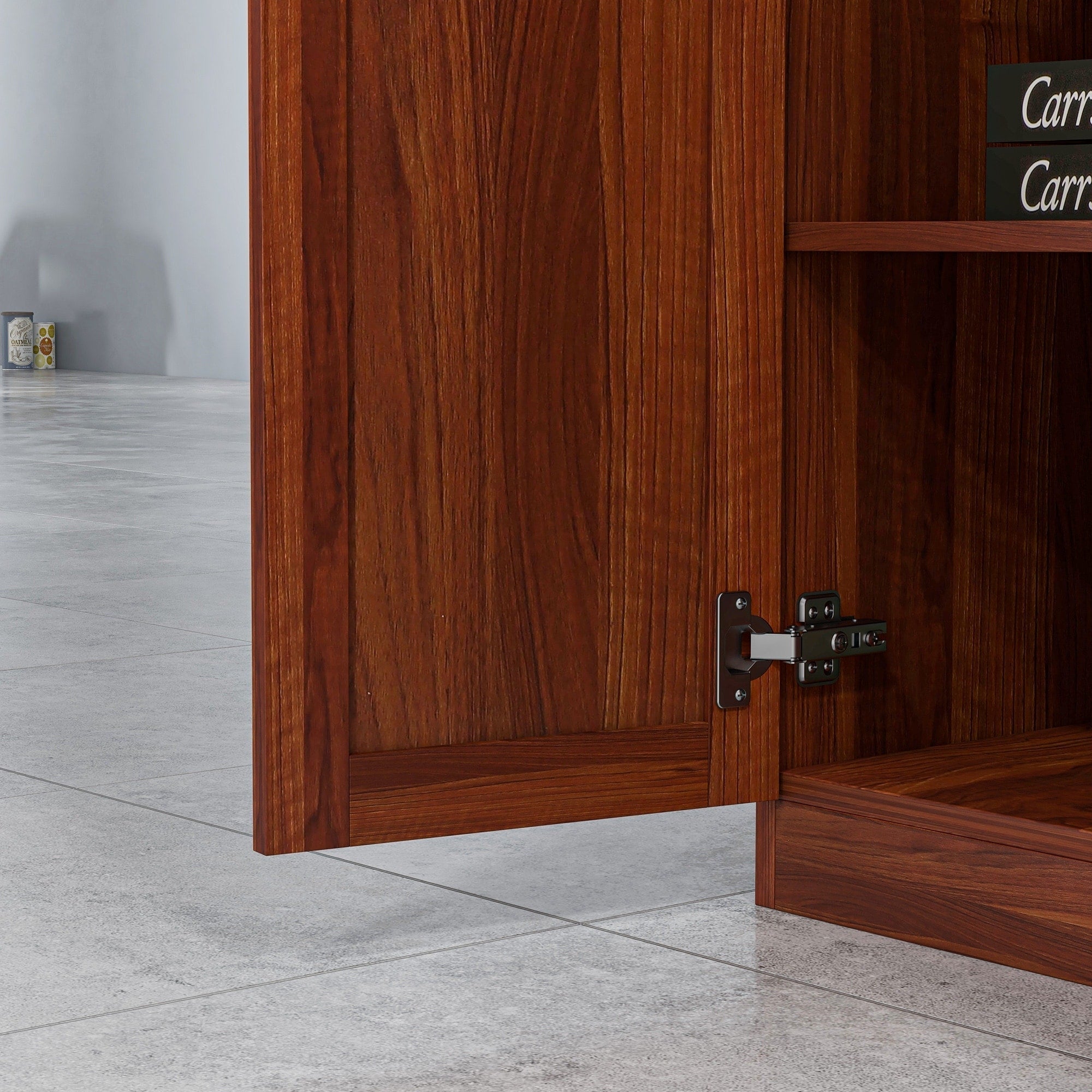 HOMCOM Garde-manger de cuisine 63 pouces à 2 portes, armoire de rangement autoportante avec 5 étagères et 2 étagères réglables pour salle à manger