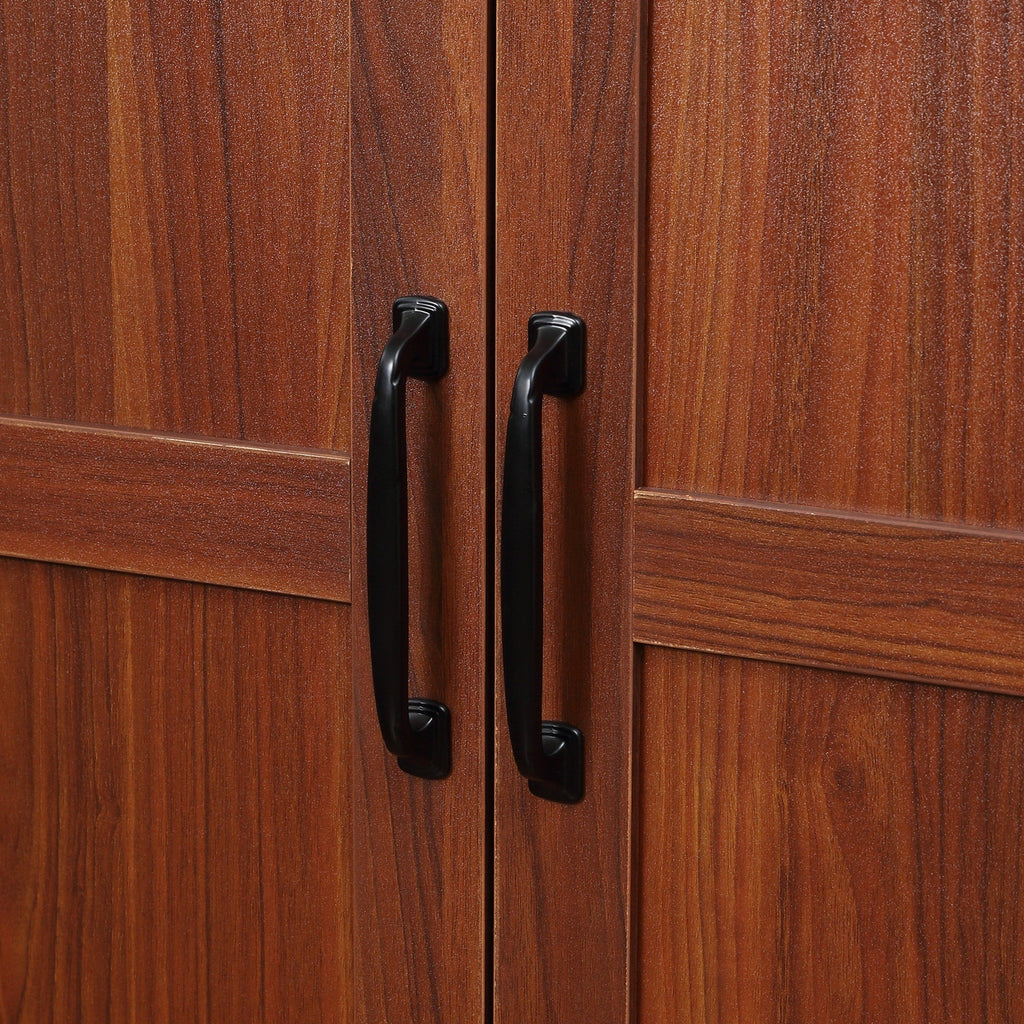 HOMCOM Garde-manger de cuisine 63 pouces à 2 portes, armoire de rangement autoportante avec 5 étagères et 2 étagères réglables pour salle à manger