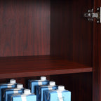 HOMCOM Garde-manger de cuisine 63 pouces à 2 portes, armoire de rangement autoportante avec 5 étagères et 2 étagères réglables pour salle à manger