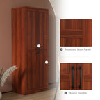 HOMCOM Garde-manger de cuisine 63 pouces à 2 portes, armoire de rangement autoportante avec 5 étagères et 2 étagères réglables pour salle à manger