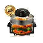 Friteuse à air halogène portable MegaChef de comptoir, noire