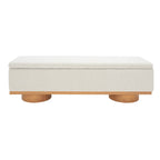 Banc de rangement Sunneva Boucle SAFAVIEH Couture - 61 po L x 20 po P x 19 po H - 61Lx20Px19H